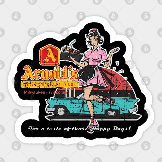 Arnold's Drive In - From Happy Days Sticker by MonkeyKing